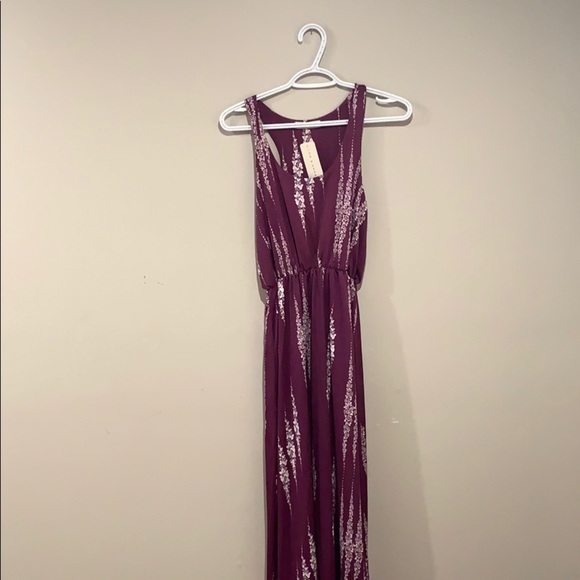 🆕 Jon & Anna Purple and White Maxi Dress - Women’s Size Small - Picture 4 of 8